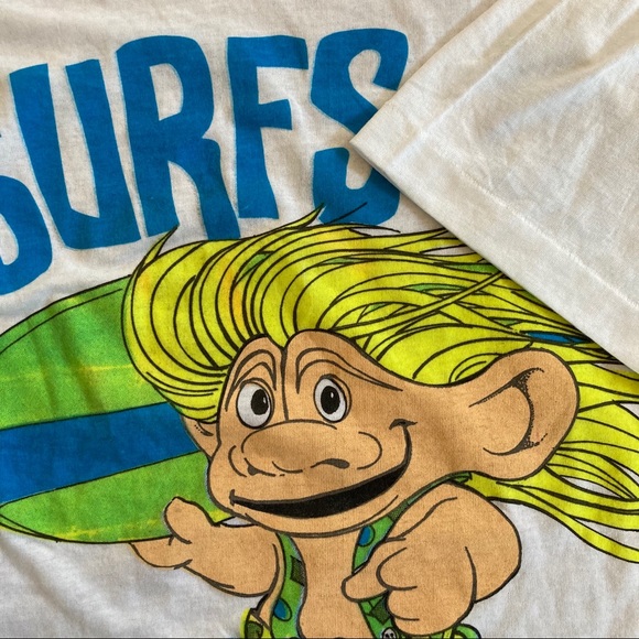80s Troll Doll Surfs Up Shirt Screen Stars Large - Picture 5 of 7